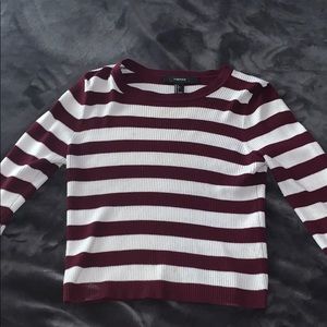 long sleeve tight striped shirt
